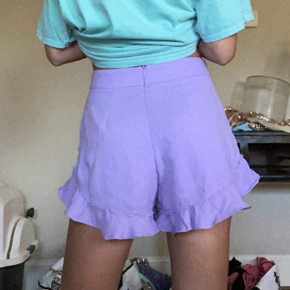 DO+BE Purple Flowy Shorts - Picture 4 of 4